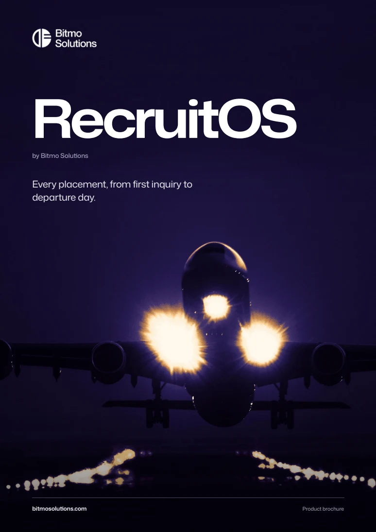 The original RecruitOS product brochure cover